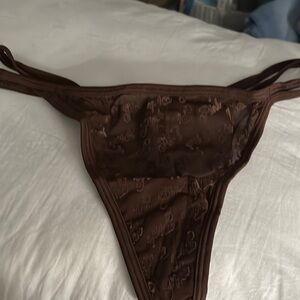Brown Thong Panties